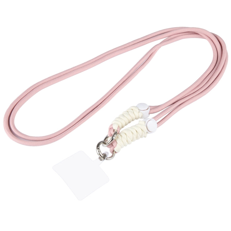 Double Buckle Twist Rope Slim Long Lanyard(Sand Pink) by bashfashion
