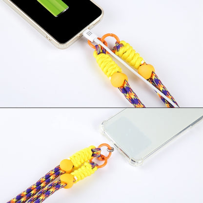Double Buckle Twist Rope Slim Long Lanyard(Sand Pink) by bashfashion