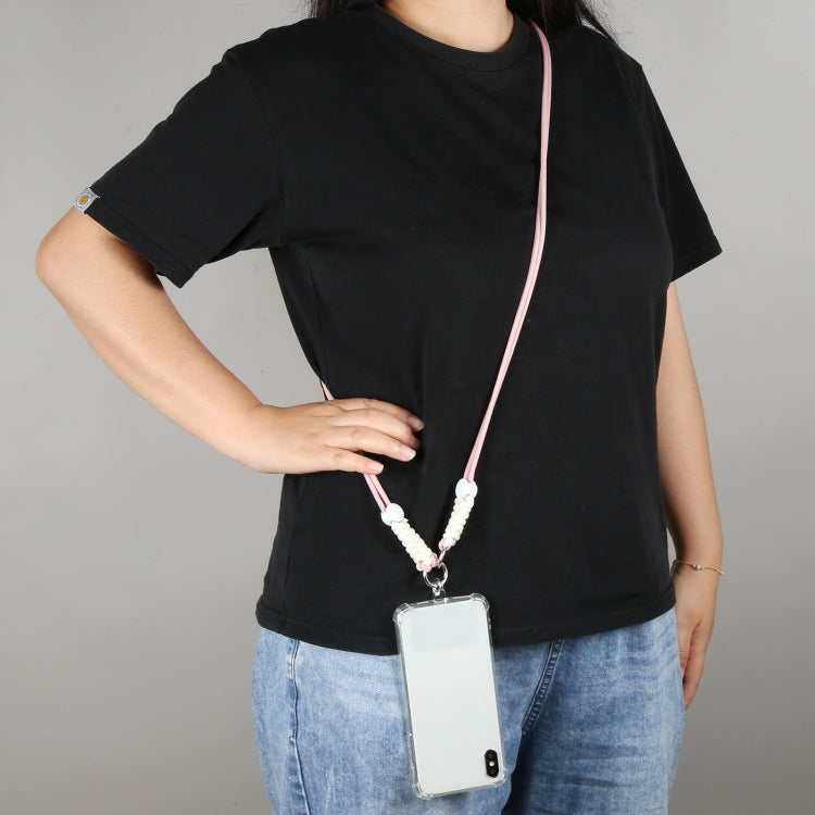 Double Buckle Twist Rope Slim Long Lanyard(Black) by bashfashion