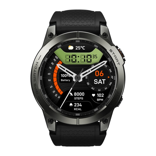 Zeblaze Stratos 3 Pro 1.43 inch AMOLED Screen Sports Smart Watch Support Bluetooth Call(Black) by Zeblaze