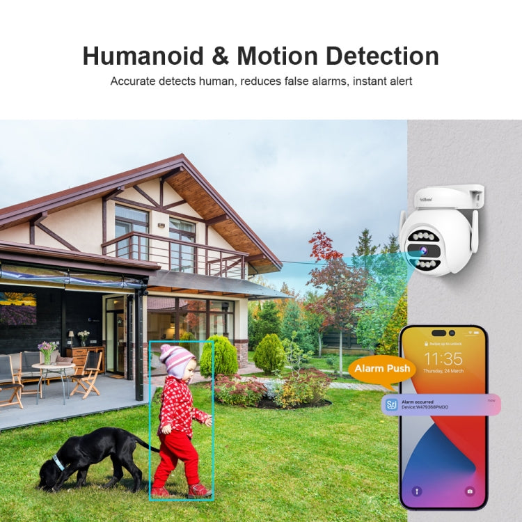 SriHome SH047 4MP IP66 Waterproof Motion Detection Night Vision WiFi HD Camera(EU Plug) by SriHome