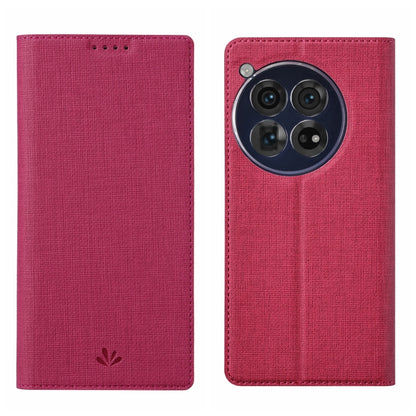 For OnePlus 12 ViLi DMX Series Shockproof TPU + PU Leather Magnetic Attraction Horizontal Flip Case(Rose Red) by ViLi