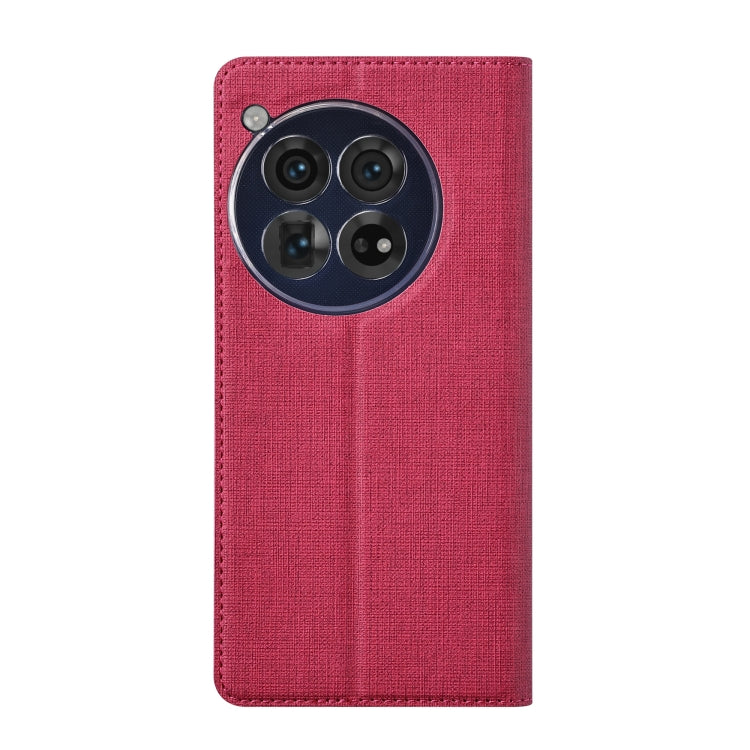 For OnePlus 12 ViLi DMX Series Shockproof TPU + PU Leather Magnetic Attraction Horizontal Flip Case(Rose Red) by ViLi
