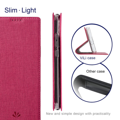 For OnePlus 12 ViLi DMX Series Shockproof TPU + PU Leather Magnetic Attraction Horizontal Flip Case(Rose Red) by ViLi