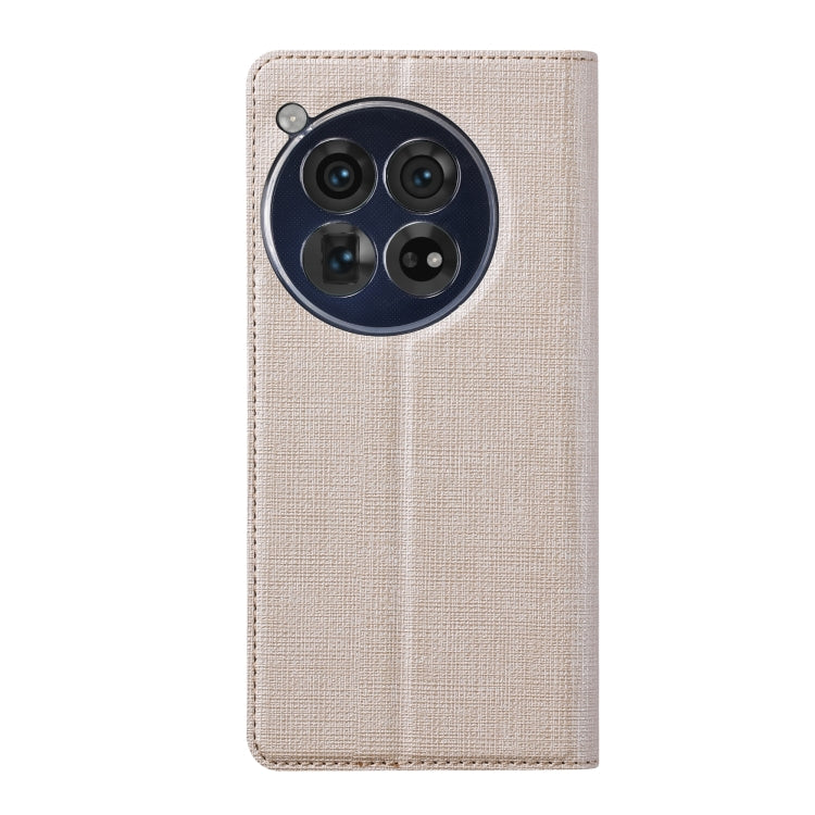 For OnePlus 12 ViLi DMX Series Shockproof TPU + PU Leather Magnetic Attraction Horizontal Flip Case(Gold) by ViLi