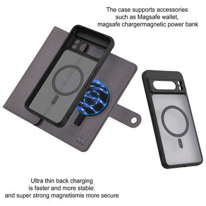 For Google Pixel 8 Pro ViLi GHA Series Shockproof MagSafe RFID Leather Attraction Horizontal Flip Phone Case(Grey) by ViLi