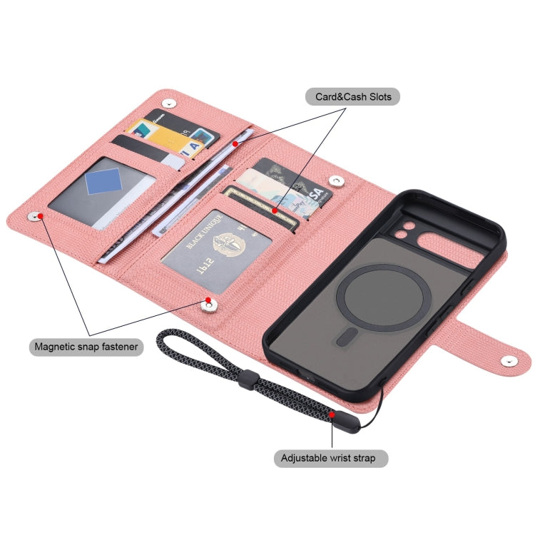 For Google Pixel 8 Pro ViLi GHA Series Shockproof MagSafe RFID Leather Attraction Horizontal Flip Phone Case(Pink) by ViLi