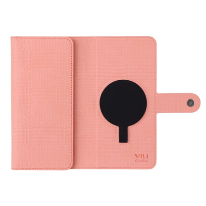 For iPhone 15 Pro Max ViLi GHA Series Shockproof MagSafe RFID Leather Attraction Horizontal Flip Phone Case(Pink) by ViLi