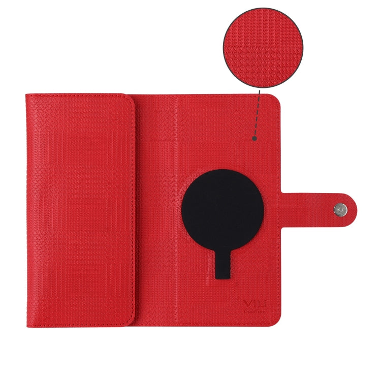 For iPhone 15 Pro Max ViLi GHA Series Shockproof MagSafe RFID Leather Attraction Horizontal Flip Phone Case(Red) by ViLi