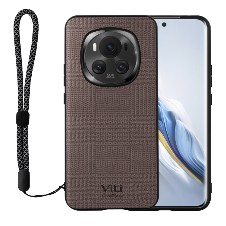 For Honor Magic6 ViLi TH Series Shockproof Phone Case(Brown) by ViLi