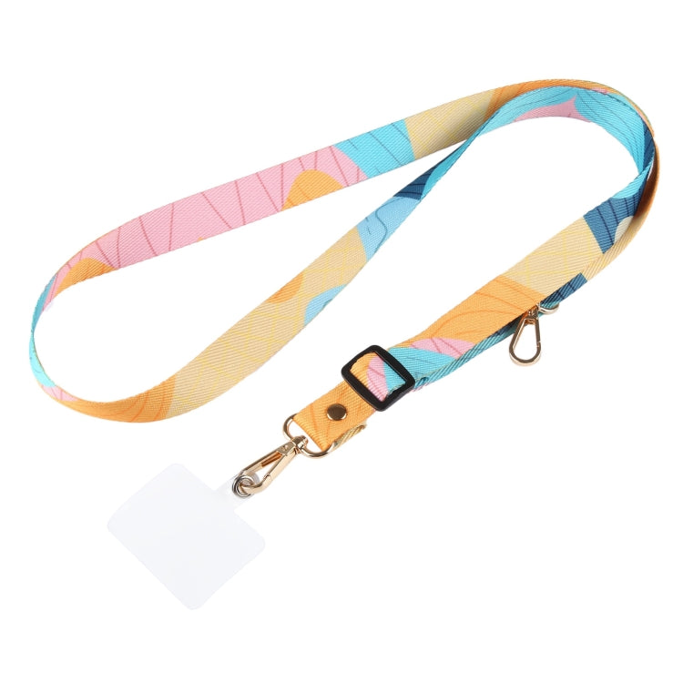 Adjustable Crossbody Mobile Phone Wide Long Lanyard(Colorful Horizontal Strips) by bashfashion