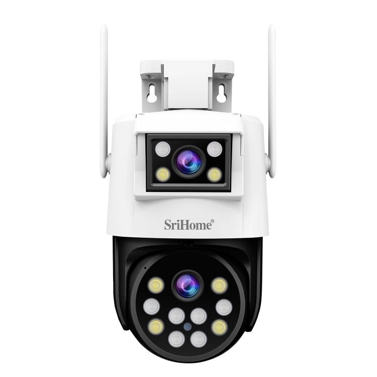 SriHome SH048 2MP + 2MP Humanoid Tracking Smart Night Vision Dual Lens IP Camera(EU Plug) by SriHome
