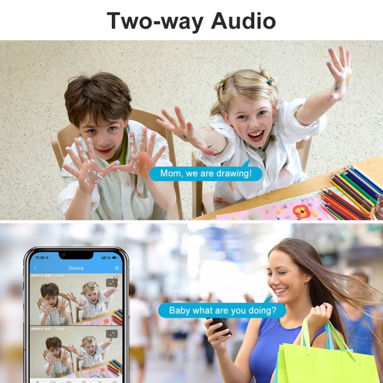 SriHome SH049 2MP + 2MP Humanoid Tracking Smart Night Vision Dual Lens HD IP Camera(EU Plug) by SriHome