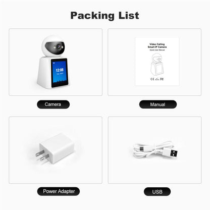 Srihome SH053 4MP 2.8 inch IPS Screen Smart Video Calling IP Camera Baby Monitor(EU Plug) by SriHome