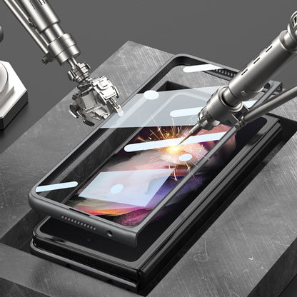 For Samsung Galaxy Z Fold3 GKK Integrated Blade Ultra-thin Full Coverage Phone Case(Cyan) by GKK