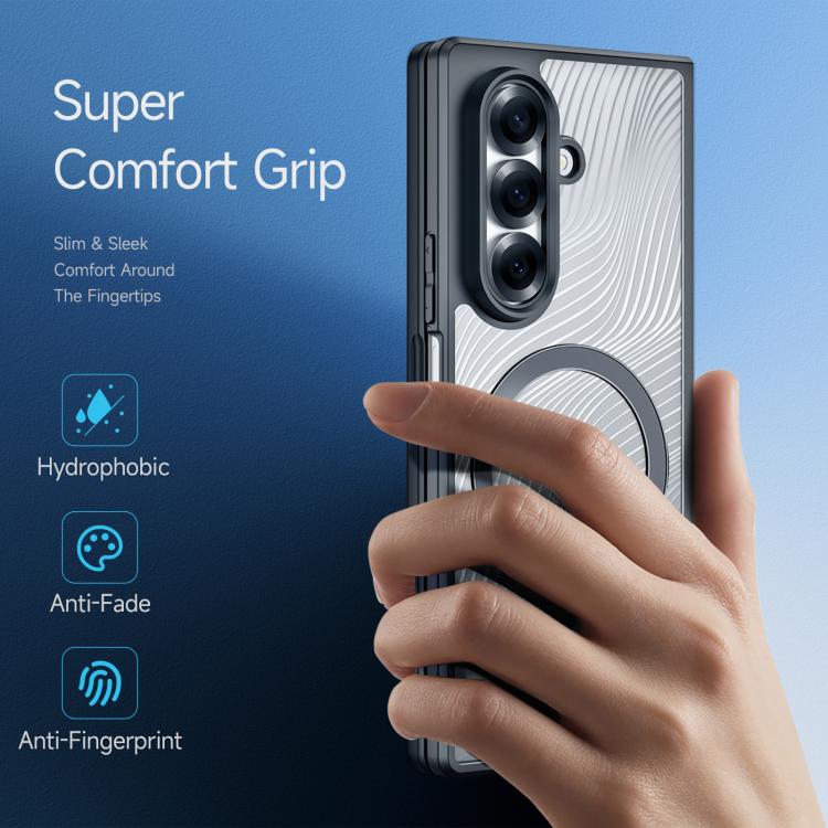 For Samsung Galaxy Z Fold7 5G DUX DUCIS Aimo Mag Series TPU + PC MagSafe Frosted Feel Phone Case(Black) by DUX DUCIS
