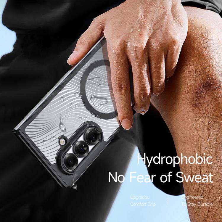 For Samsung Galaxy Z Fold7 5G DUX DUCIS Aimo Mag Series TPU + PC MagSafe Frosted Feel Phone Case(Black) by DUX DUCIS