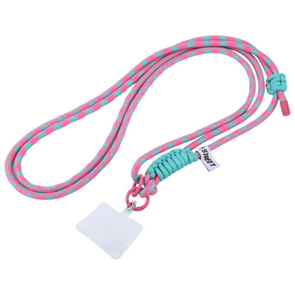 Hinge Adjustable Crossbody Mobile Phone Long Lanyard(Rose Red Mint Green) by bashfashion