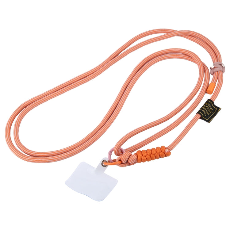 Hinge Adjustable Crossbody Mobile Phone Long Lanyard(Orange White) by bashfashion
