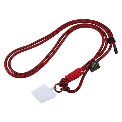 Hinge Adjustable Crossbody Mobile Phone Long Lanyard(Stripe Red Black) by bashfashion