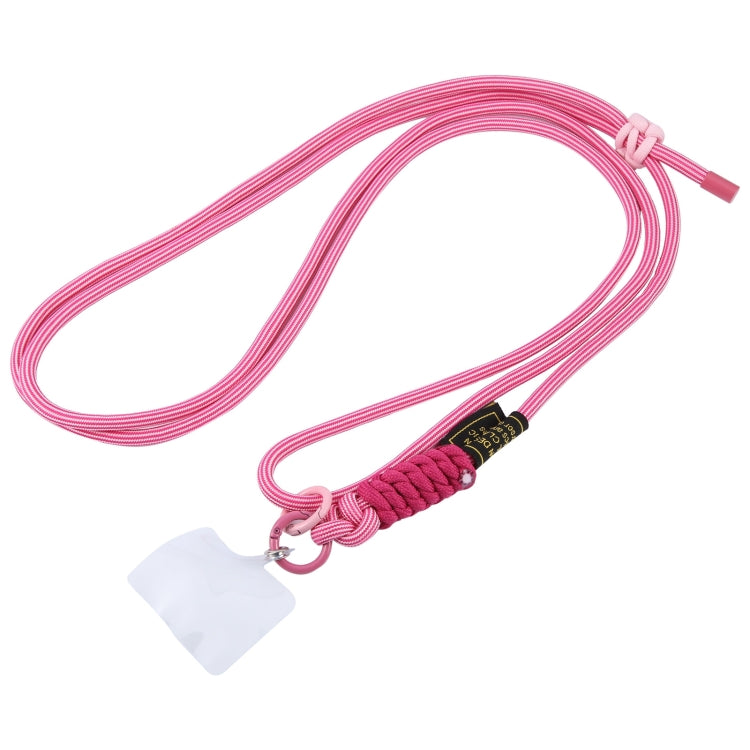 Hinge Adjustable Crossbody Mobile Phone Long Lanyard(Rose Red White) by bashfashion
