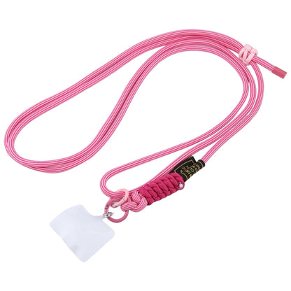 Hinge Adjustable Crossbody Mobile Phone Long Lanyard(Rose Red White) by bashfashion
