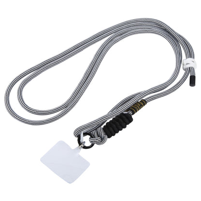Hinge Adjustable Crossbody Mobile Phone Long Lanyard(Stripe Black White) by bashfashion