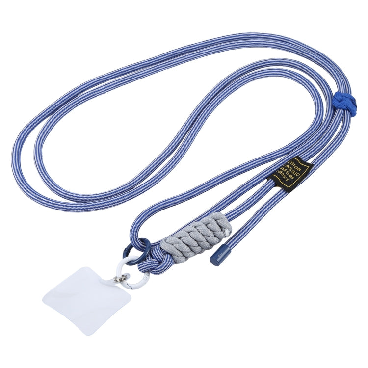 Hinge Adjustable Crossbody Mobile Phone Long Lanyard(Blue White) by bashfashion