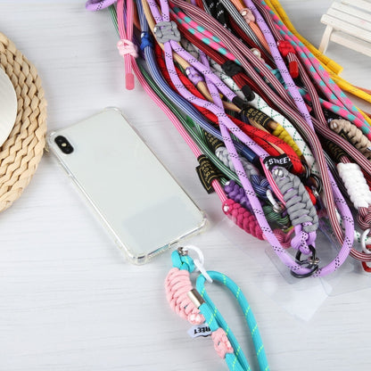 Hinge Adjustable Crossbody Mobile Phone Long Lanyard(Stripe Black White) by bashfashion