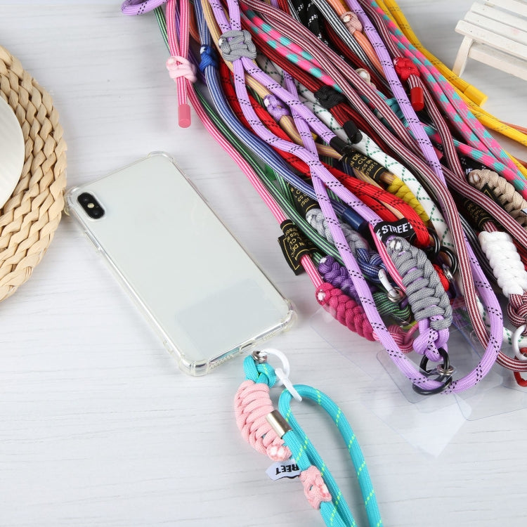 Hinge Adjustable Crossbody Mobile Phone Long Lanyard(Blue White) by bashfashion