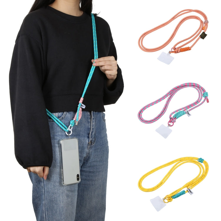 Hinge Adjustable Crossbody Mobile Phone Long Lanyard(Black White) by bashfashion