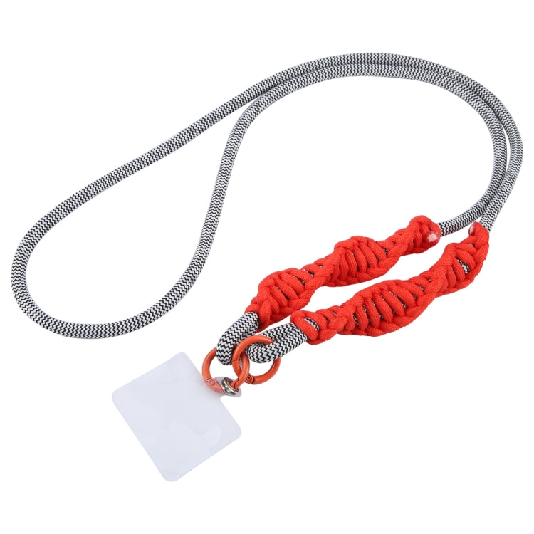 Spiral Crossbody Mobile Phone Long Lanyard(Black White Red) by bashfashion