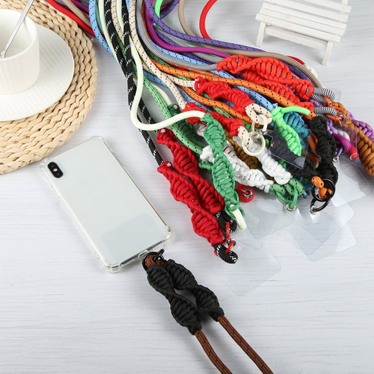 Spiral Crossbody Mobile Phone Long Lanyard(Black White Red) by bashfashion