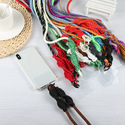 Spiral Crossbody Mobile Phone Long Lanyard(Black White Red) by bashfashion