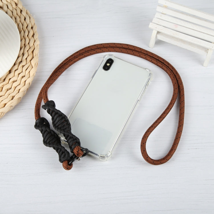Spiral Crossbody Mobile Phone Long Lanyard(Black Red) by bashfashion