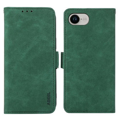 For iPhone 16e ABEEL Frosted Magnetic RFID Leather Phone Case(Green) by bashfashion