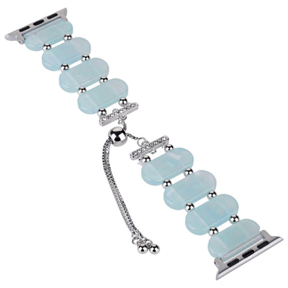 For Apple Watch SE 40mm Resin Retractable Chain Watch Band(Ice Blue) by bashfashion