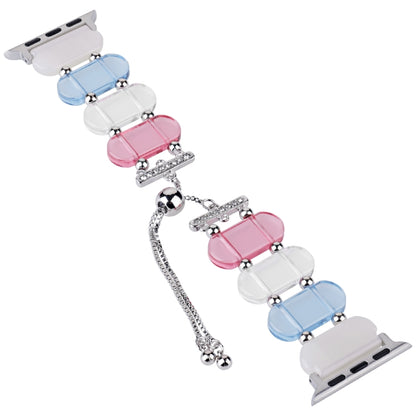 For Apple Watch Series 3 42mm Resin Retractable Chain Watch Band(Colors) by bashfashion