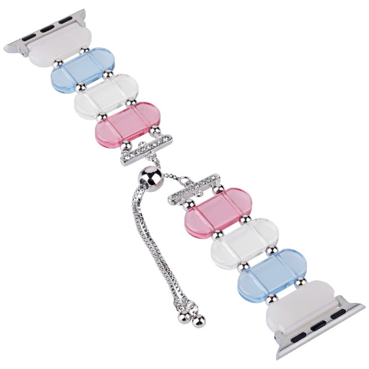 For Apple Watch Series 2 38mm Resin Retractable Chain Watch Band(Colors) by bashfashion