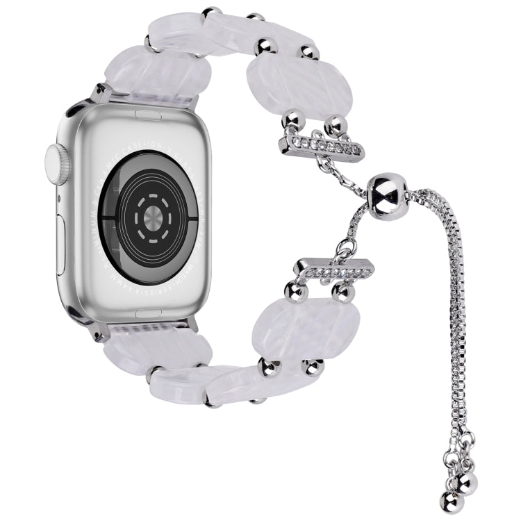 For Apple Watch 38mm Resin Retractable Chain Watch Band(Fluorescent) by bashfashion