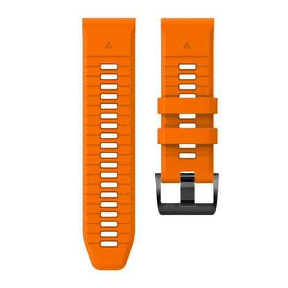 For Garmin Fenix 7 Pro 22mm Solid Color Steel Buckle Silicone Quick Release Watch Band(Orange) by bashfashion