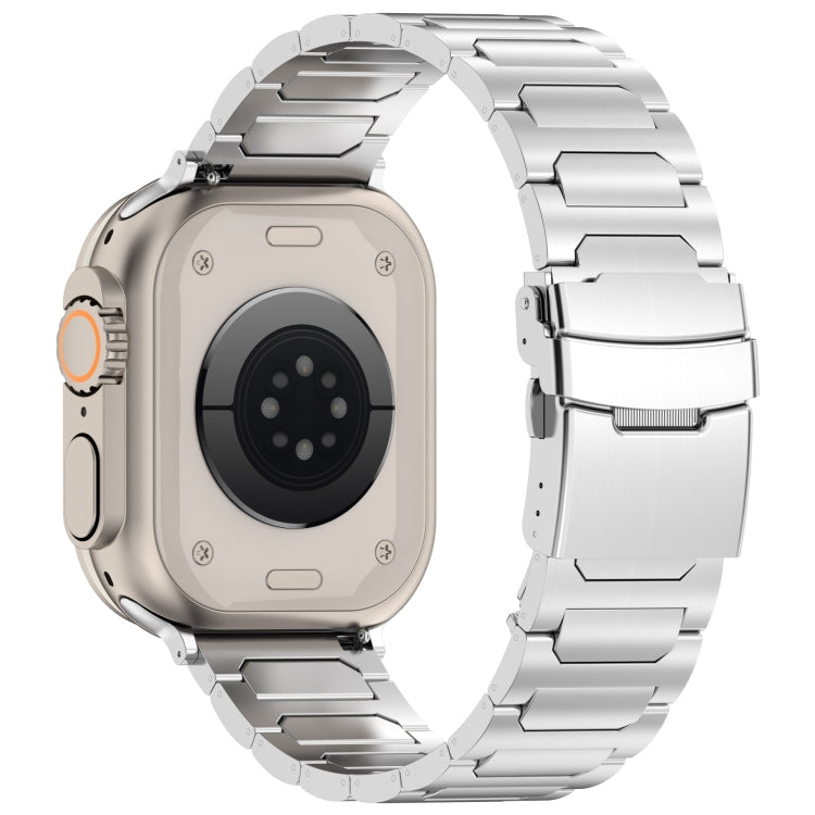 For Apple Watch Ultra 2 49mm I-Shaped Titanium Metal Watch Band(Silver) by bashfashion