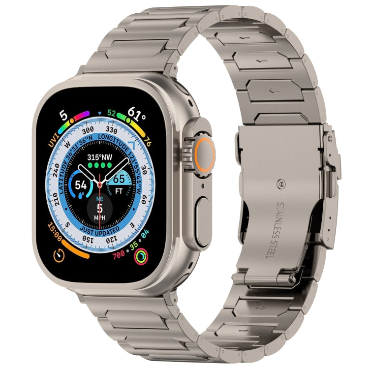For Apple Watch Ultra 49mm I-Shaped Titanium Metal Watch Band(Titanium) by bashfashion