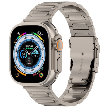 For Apple Watch Ultra 49mm I-Shaped Titanium Metal Watch Band(Titanium) by bashfashion