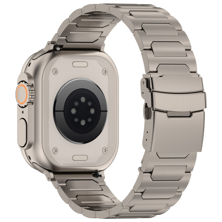 For Apple Watch Ultra 49mm I-Shaped Titanium Metal Watch Band(Titanium) by bashfashion