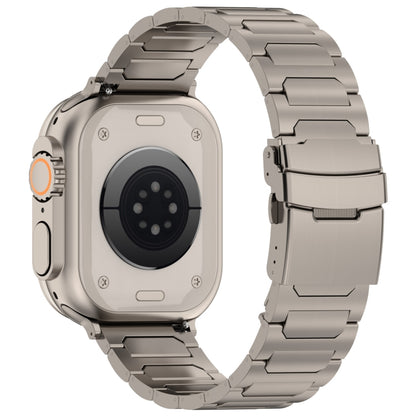 For Apple Watch Ultra 49mm I-Shaped Titanium Metal Watch Band(Titanium) by bashfashion