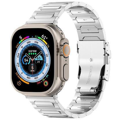 For Apple Watch Ultra 49mm I-Shaped Titanium Metal Watch Band(Silver) by bashfashion