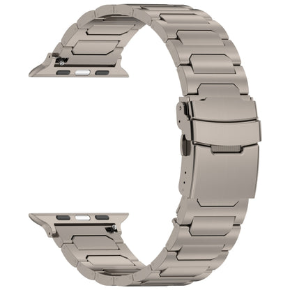 For Apple Watch Series 8 41mm I-Shaped Titanium Metal Watch Band(Titanium) by bashfashion