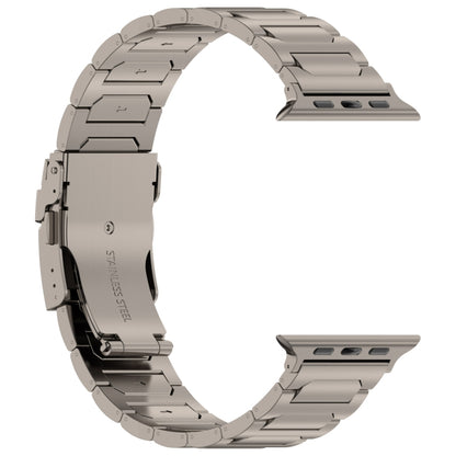 For Apple Watch Series 8 41mm I-Shaped Titanium Metal Watch Band(Titanium) by bashfashion
