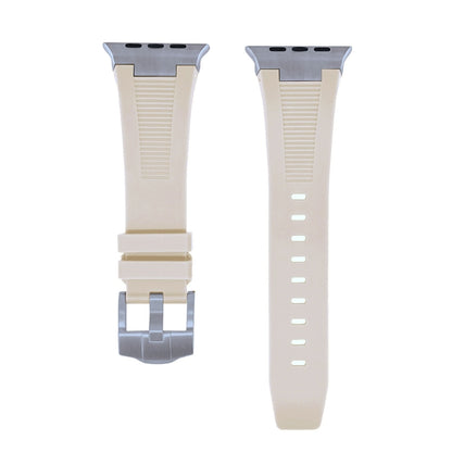 For Apple Watch Ultra 2 49mm Loners Liquid Silicone Watch Band(Titanium Starlight) by bashfashion